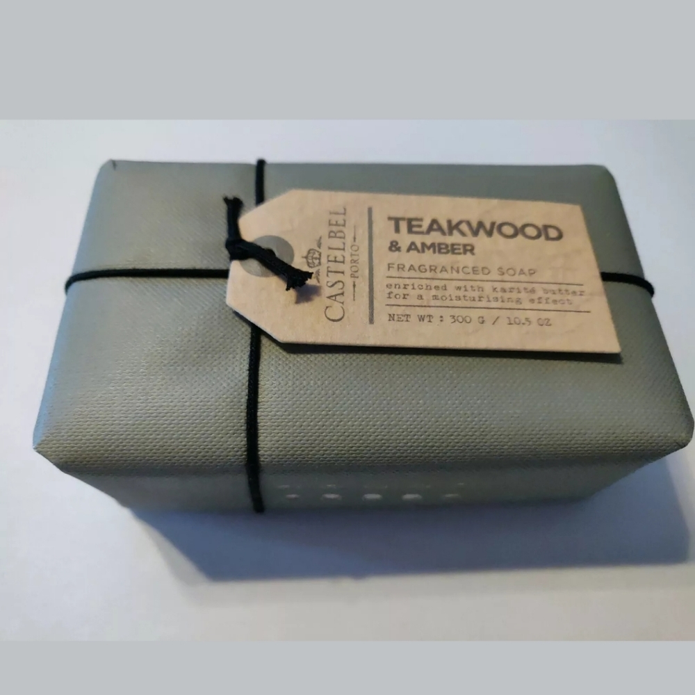 Castelbel Teakwood & Amber Soap Bars (Set of 2)